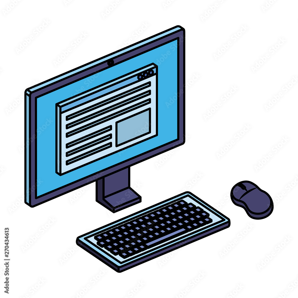 Poster computer desktop device isolated icon