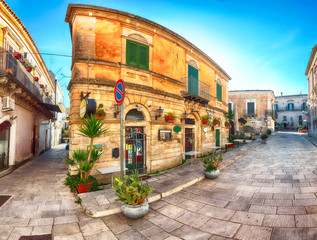 Walking around the old streets of  baroque town Ragusa Ibla in Sicily