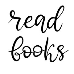 Black and white lettering vector illustration