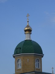 Fototapeta na wymiar the dome of a brick church