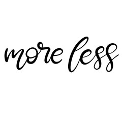 Black and white lettering vector illustration