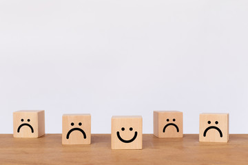 Rating feedback scale on white background. Service rating, satisfaction concept