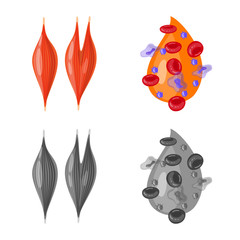 Vector design of biology and scientific sign. Collection of biology and laboratory vector icon for stock.