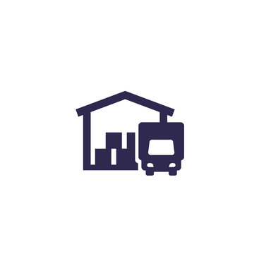 Warehouse And Truck Icon