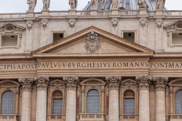 Fototapeta na wymiar St Peters Basilica in Rome