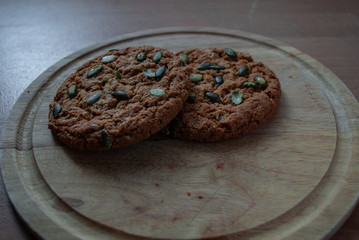 chocolate chip cookies on a plate