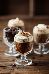 coffee cocktail with whipped cream