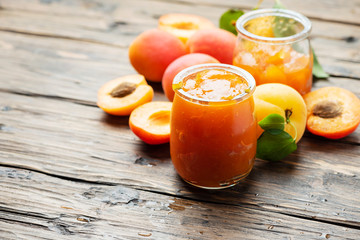 Homemade apricot jam