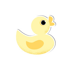 Isolated cute Baby rubber duck vector