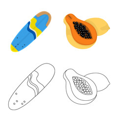 Isolated object of  and travel sign. Set of  and traditional stock vector illustration.