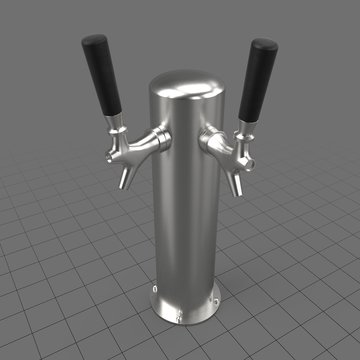 Double beer tap