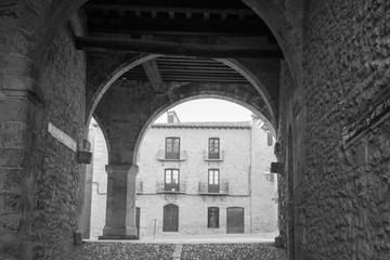 Fototapeta na wymiar Medieval architecture Maestrazgo county Teruel Aragon Spain