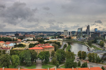 Fototapeta na wymiar Panoramic view of Vilnius, Lithuania