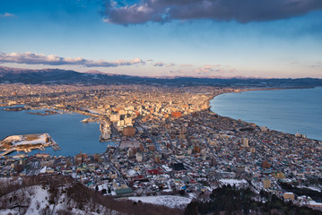 Cityscape view from Mt. Hakodate Ropeway