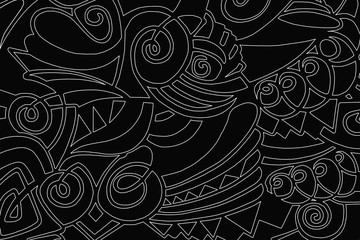 Black and white pattern on white background, abstract design