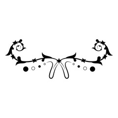 Decorative swirl border ornament, Victorian wedding design frame - Vector