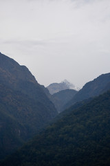 Himalaya mountains view at the morning