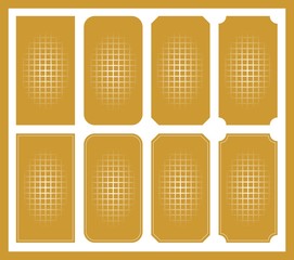 Blank card Tarot of the symbol golden and white