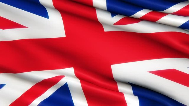 Waving uk british flag