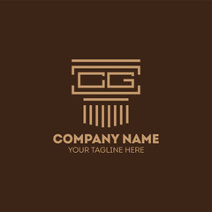 Lawyer Firm Agency Initial CG Logo template