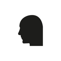 Male profile icon. Simple vector illustration