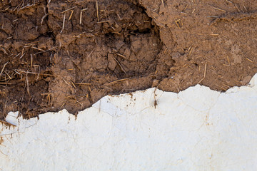 Old Weathered House of the Mud Wall