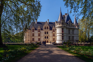 Fototapeta na wymiar View of Chateau Azay-Le-Rideau, France