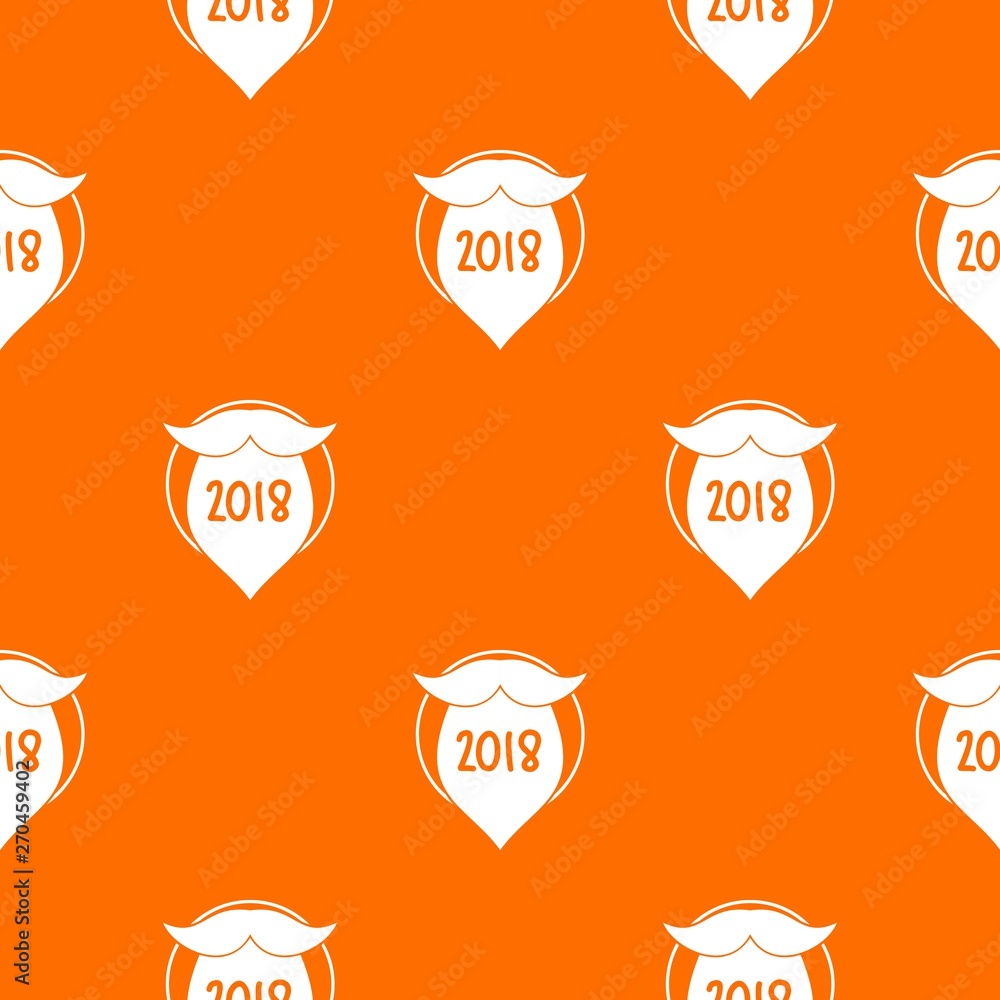 Aufkleber beard pattern vector orange for any web design best