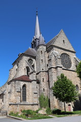 Fototapeta na wymiar Champagne-Ardennes - Marne - Orbais-l'Abbaye - L'Abbaye et sa rosace