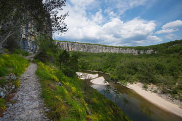 Fototapeta premium Ardeche bei Ruoms in Frankreich