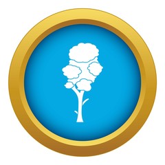 Linden icon blue vector isolated on white background for any design