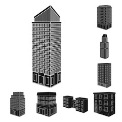 Vector illustration of architecture and estate symbol. Set of architecture and build stock symbol for web.