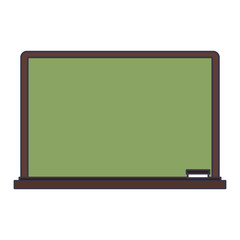 Blackboard and eraser isolated cartoon