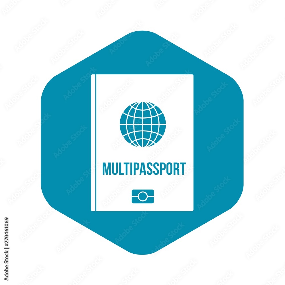 Poster multipassport icon. simple illustration of multipassport vector icon for web