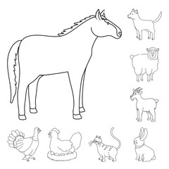 Vector design of homemade and countryside logo. Collection of homemade and agriculture vector icon for stock.