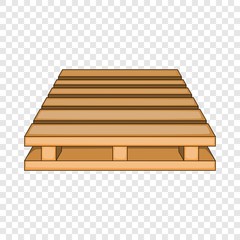 Wooden palette icon. Cartoon illustration of wooden palette vector icon for web design
