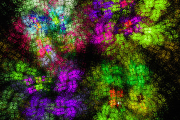 3D Abstract fractal background. Design element for flyer, brochure, web, advertisements, and other graphic designer works. Digital collage. Raster clip art.