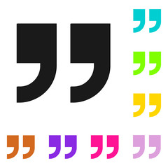 Quote icon. Quote sign icon. Quotation mark symbol.