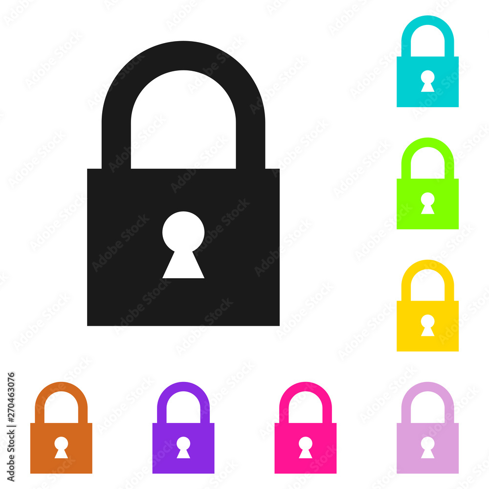 Poster lock icon. encryption icon. lock icon in trendy flat style isolated on white background. security sy