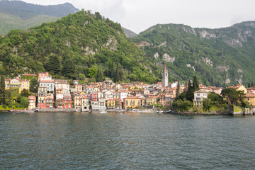 Fototapeta na wymiar Varenna in Como lake Lombardy Italy on April 15, 2017