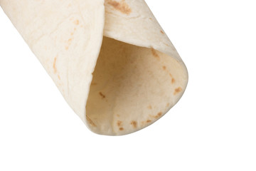 Empty rolled up tortilla