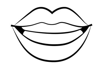 pop art comic lips cartoon