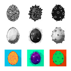 Isolated object of animal and prehistoric icon. Set of animal and cute  stock vector illustration.