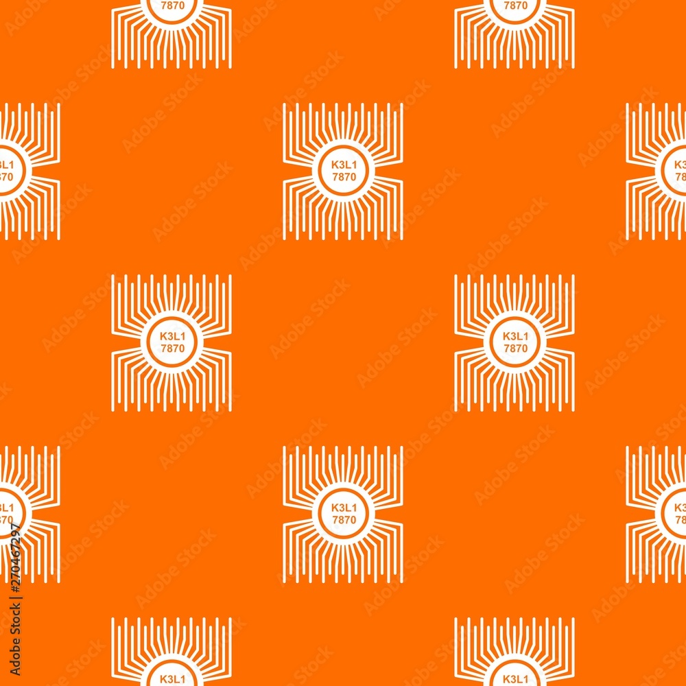 Aufkleber microprocessor pattern vector orange for any web design best