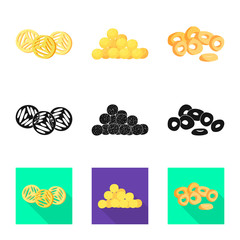 Isolated object of Oktoberfest and bar symbol. Set of Oktoberfest and cooking vector icon for stock.