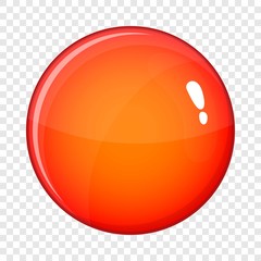 Round red button icon. Cartoon illustration of round red button vector icon for web