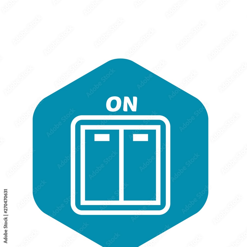 Poster light switch icon. simple illustration of light switch vector icon for web design isolated on white 