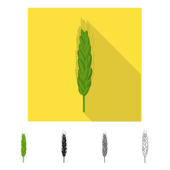 Vector illustration of agriculture and farming symbol. Set of agriculture and plant  vector icon for stock.