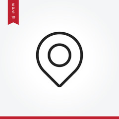 Location vector icon in modern style for web site and mobile app