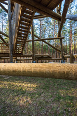 wooden fire watchtower construction details